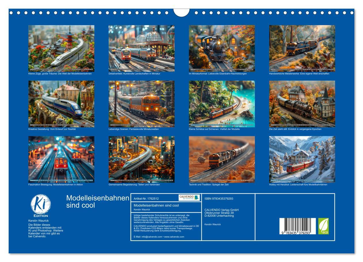 Bild: 9783435379293 | Modelleisenbahnen sind cool (Wandkalender 2025 DIN A3 quer),...