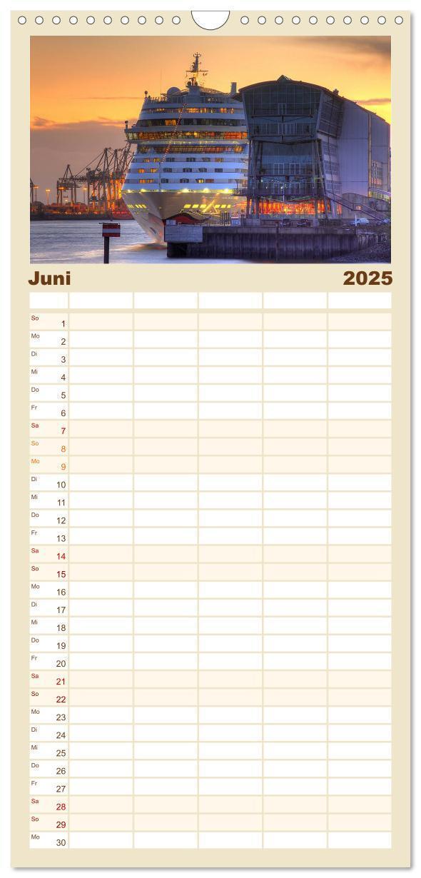 Bild: 9783457113516 | Familienplaner 2025 - Hamburg mit 5 Spalten (Wandkalender, 21 x 45...