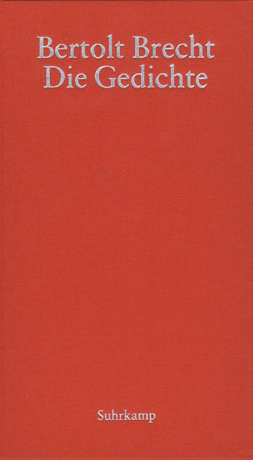 Cover: 9783518411513 | Die Gedichte | Bertolt Brecht | Buch | Lesebändchen | Deutsch | 2000