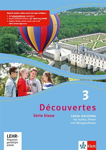 Cover: 9783126221351 | Découvertes Série bleue 3. Cahier d'activités mit Audios, Filmen...