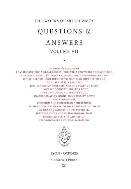 Cover: 9781911319412 | Sri Chinmoy | Answers VII | Sri Chinmoy | Buch | Englisch | 2022