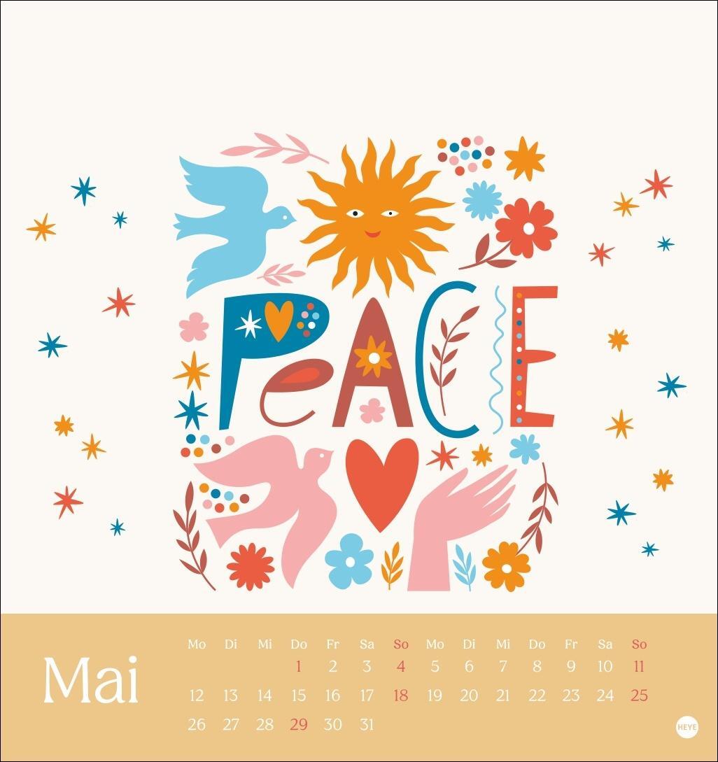 Bild: 9783756408597 | Peace Postkartenkalender 2025 | Kalender | Postkartenkalender Heye