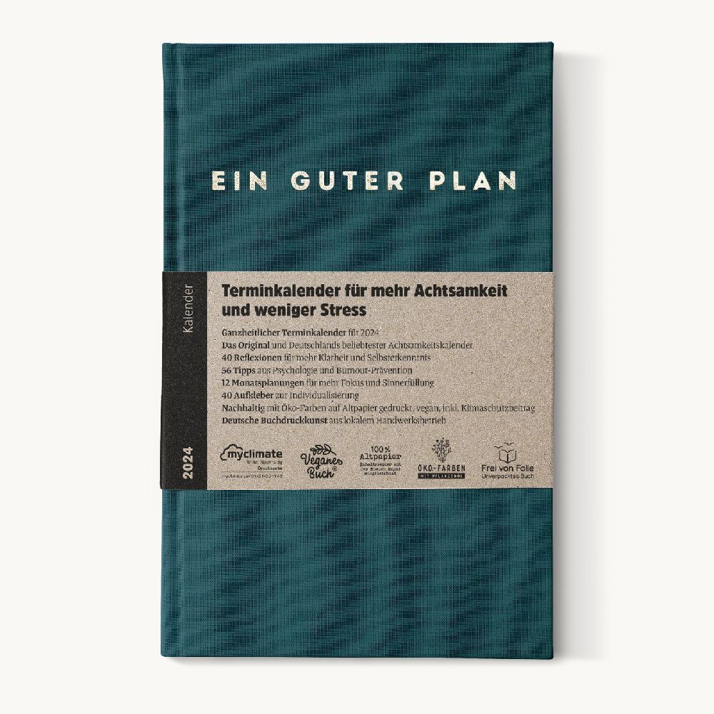 Cover: 4260653842341 | Ein guter Plan 2024, Petrol | Jan Lenarz | Kalender | Leinen | 264 S.
