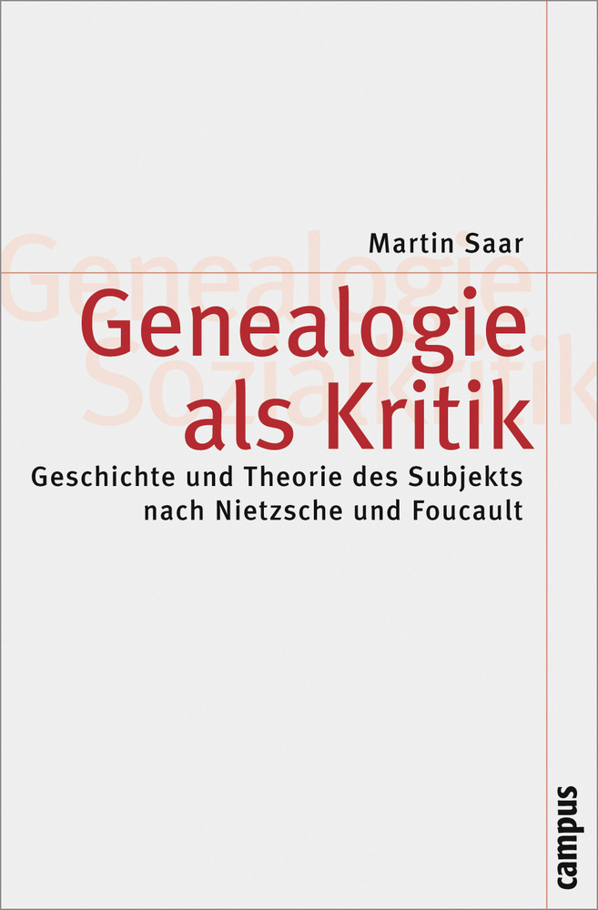 Cover: 9783593381916 | Genealogie als Kritik | Martin Saar | Taschenbuch | 383 S. | Deutsch