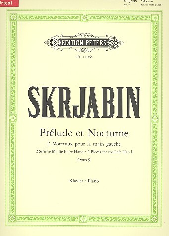 Cover: 9790014107802 | Prelude And Nocturne Op.9 - Left Hand Piano | Alexandr N. Skrjabin