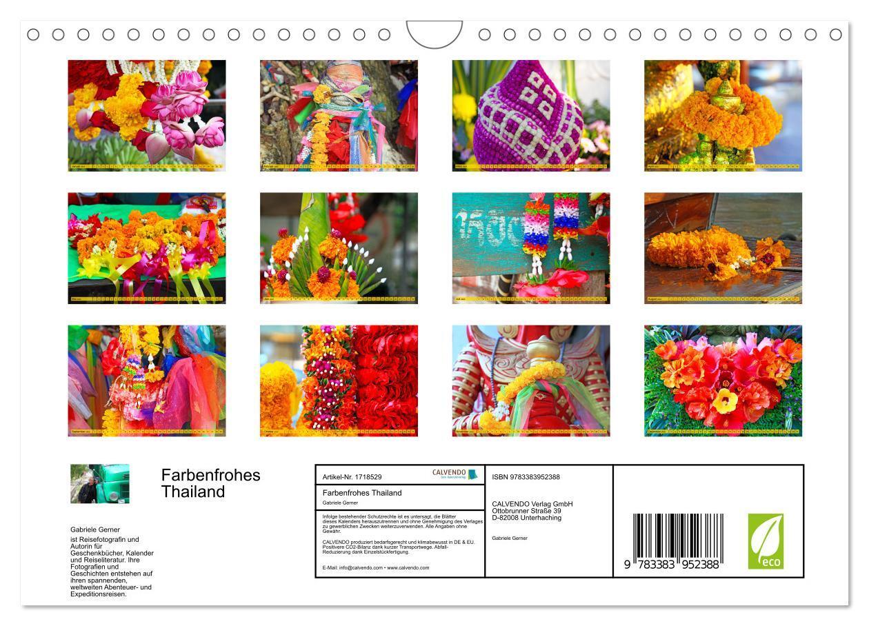 Bild: 9783383952388 | Farbenfrohes Thailand (Wandkalender 2025 DIN A4 quer), CALVENDO...