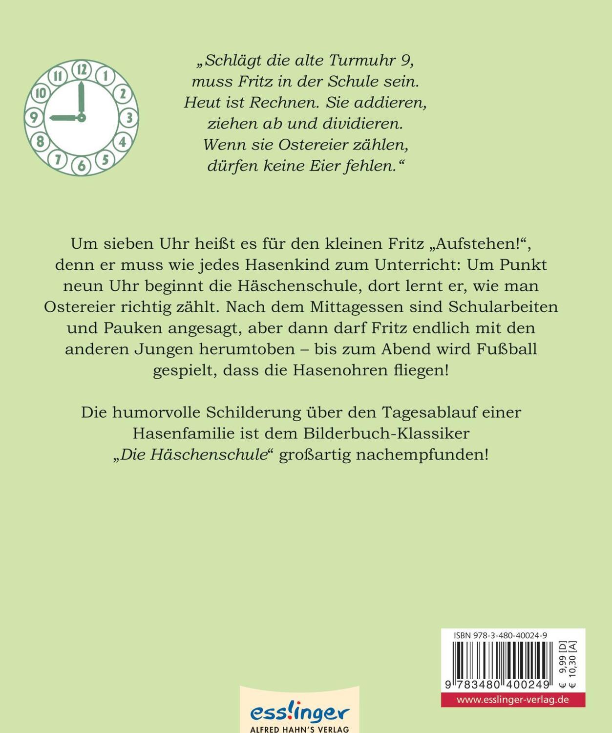 Rückseite: 9783480400249 | Ein Tag in der Häschenschule | Anne Mühlhaus (u. a.) | Buch | 40 S.