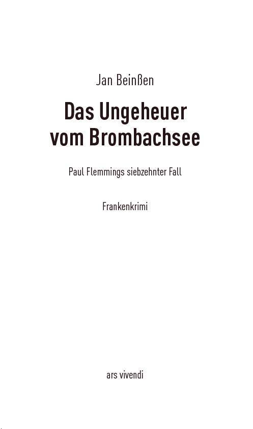 Bild: 9783747204771 | Das Ungeheuer vom Brombachsee | Paul Flemmings siebzehnter Fall | Buch