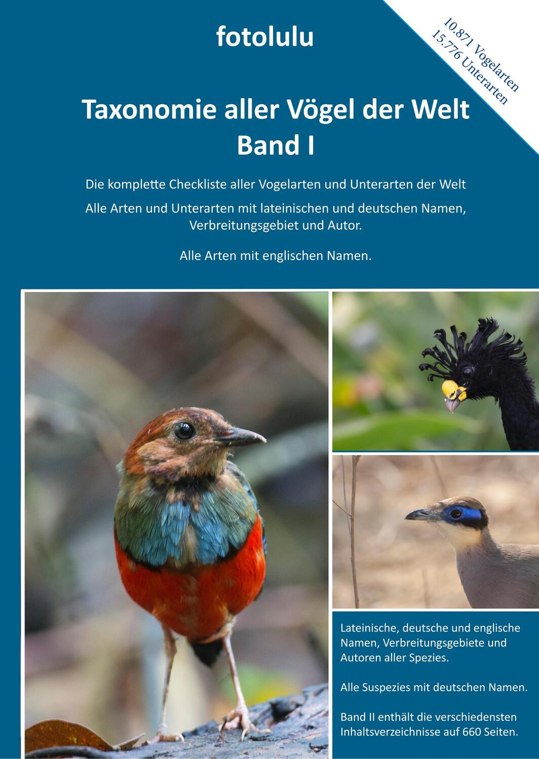 Cover: 9783752847161 | Taxonomie aller Vögel der Welt - Band I | Fotolulu | Buch | 700 S.