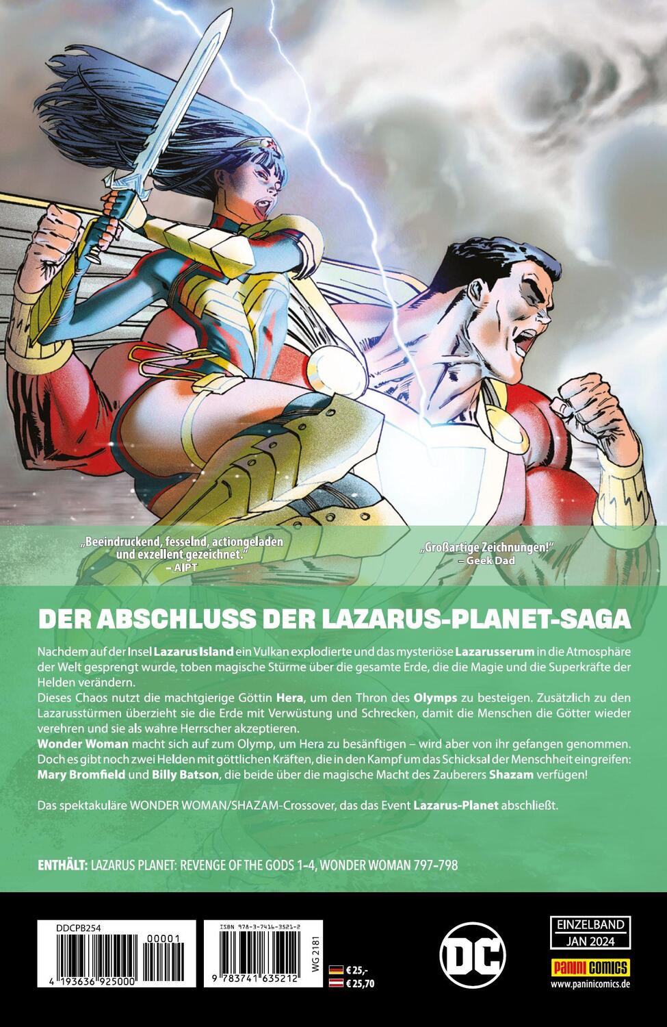 Rückseite: 9783741635212 | Wonder Woman/Shazam!: Die Rache der Götter | Lazarus-Planet Kapitel 3