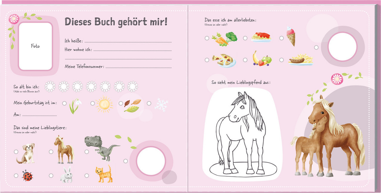 Bild: 9783869143576 | Meine Kindergarten-Freunde Pferde | Malbuch | Imke Storch (u. a.)