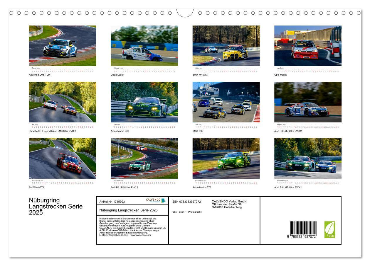 Bild: 9783383927072 | Nüburgring Langstrecken Serie 2025 (Wandkalender 2025 DIN A3 quer),...