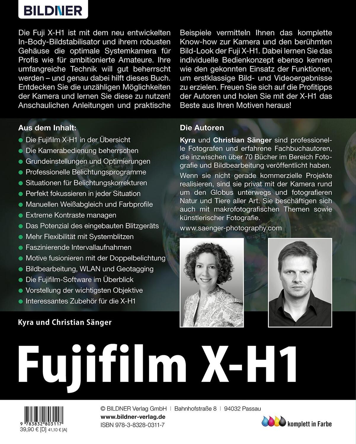 Rückseite: 9783832803117 | Fujifilm X-H1 | Für bessere Fotos von Anfang an! | Kyra Sänger (u. a.)