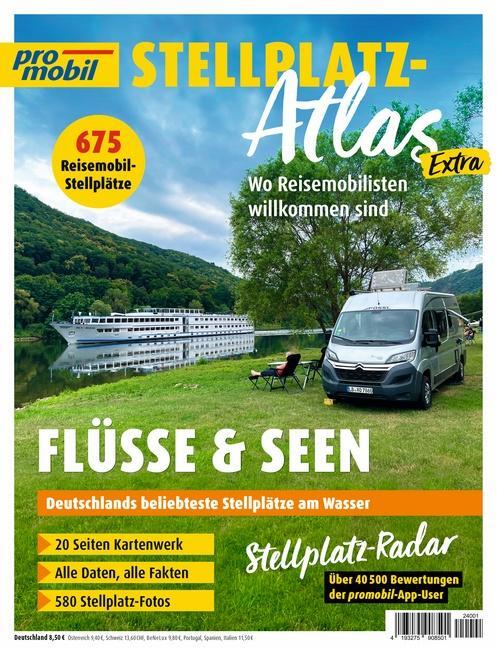Cover: 9783613321755 | pro mobil Stellplatz-Atlas 01/2024 | Flüsse und Seen | Taschenbuch