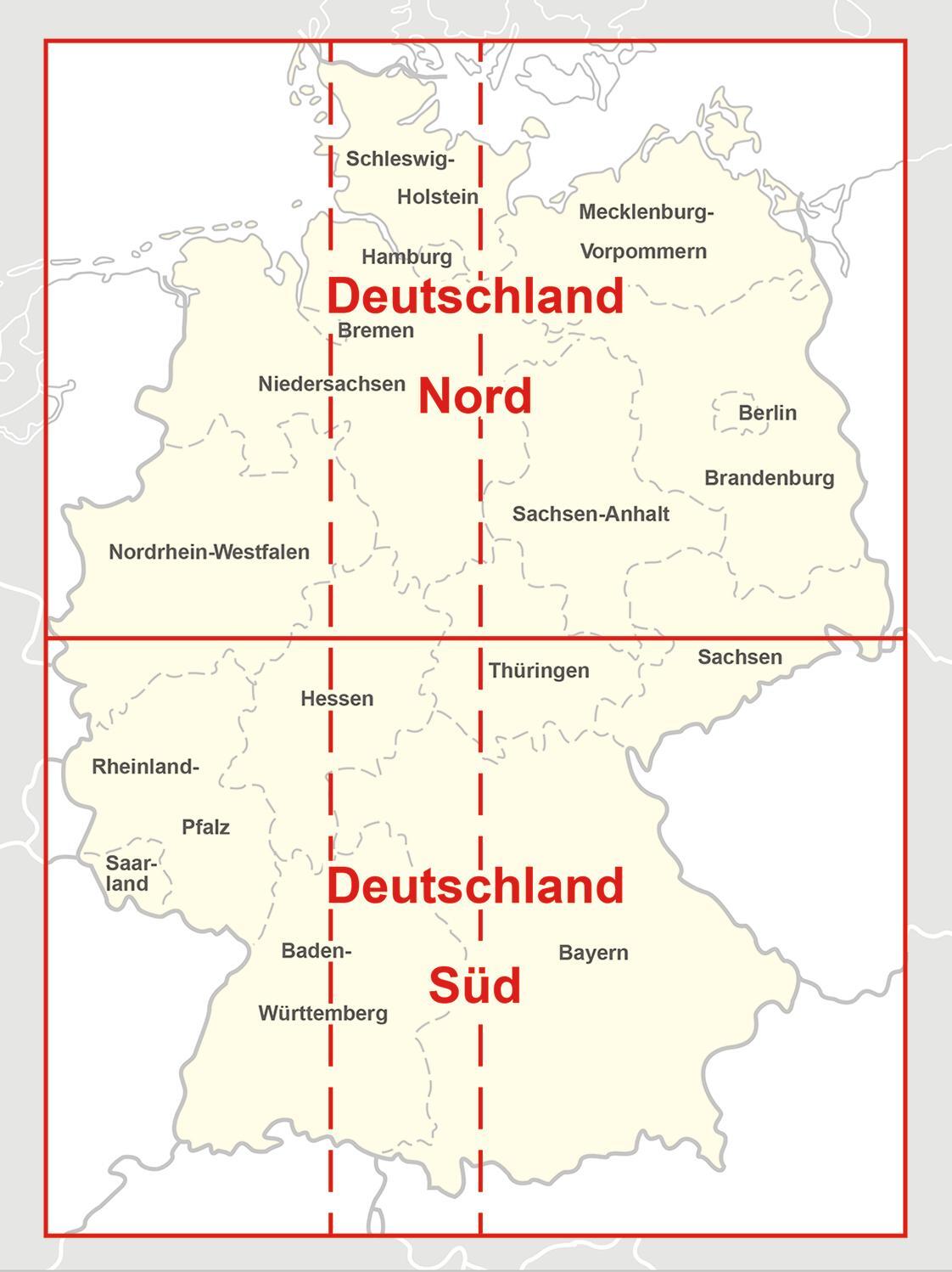 Bild: 9783864821394 | Deutschland Nord 1:500 000. 3 Karten | Geodäsie | (Land-)Karte | 2019