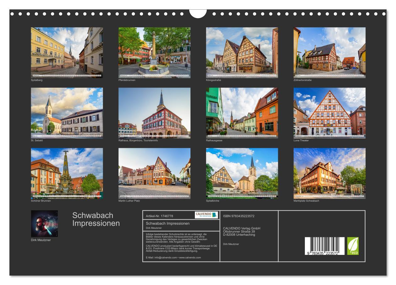 Bild: 9783435223572 | Schwabach Impressionen (Wandkalender 2025 DIN A3 quer), CALVENDO...