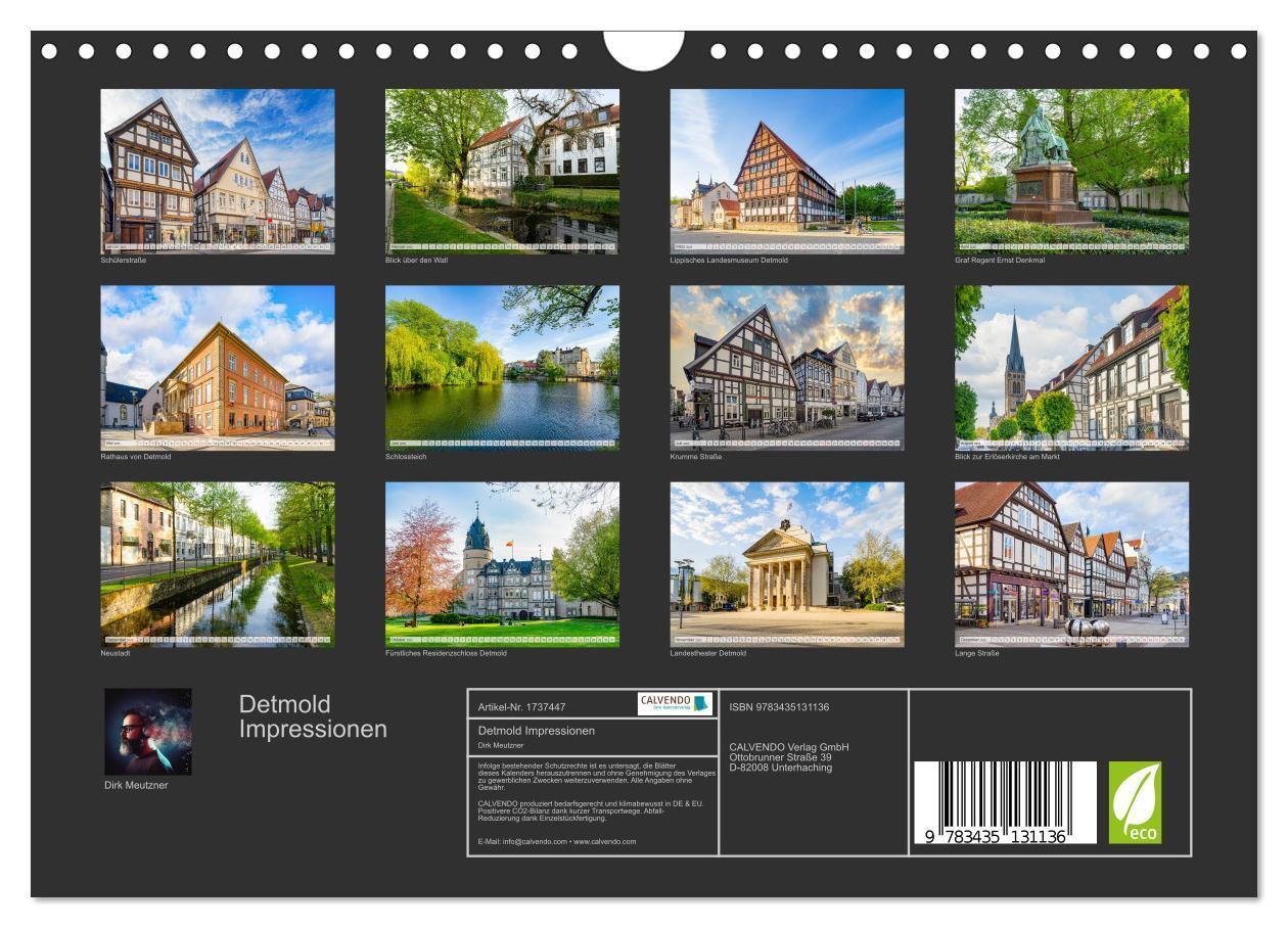 Bild: 9783435131136 | Detmold Impressionen (Wandkalender 2025 DIN A4 quer), CALVENDO...