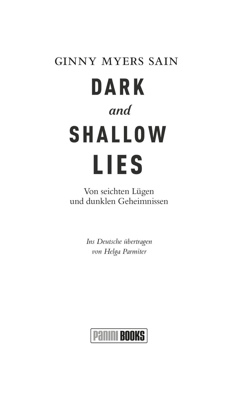 Bild: 9783833241802 | Dark and Shallow Lies: Von seichten Lügen und dunklen Geheimnissen
