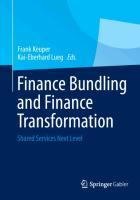 Cover: 9783658003722 | Finance Bundling and Finance Transformation | Lueg (u. a.) | Buch | xv