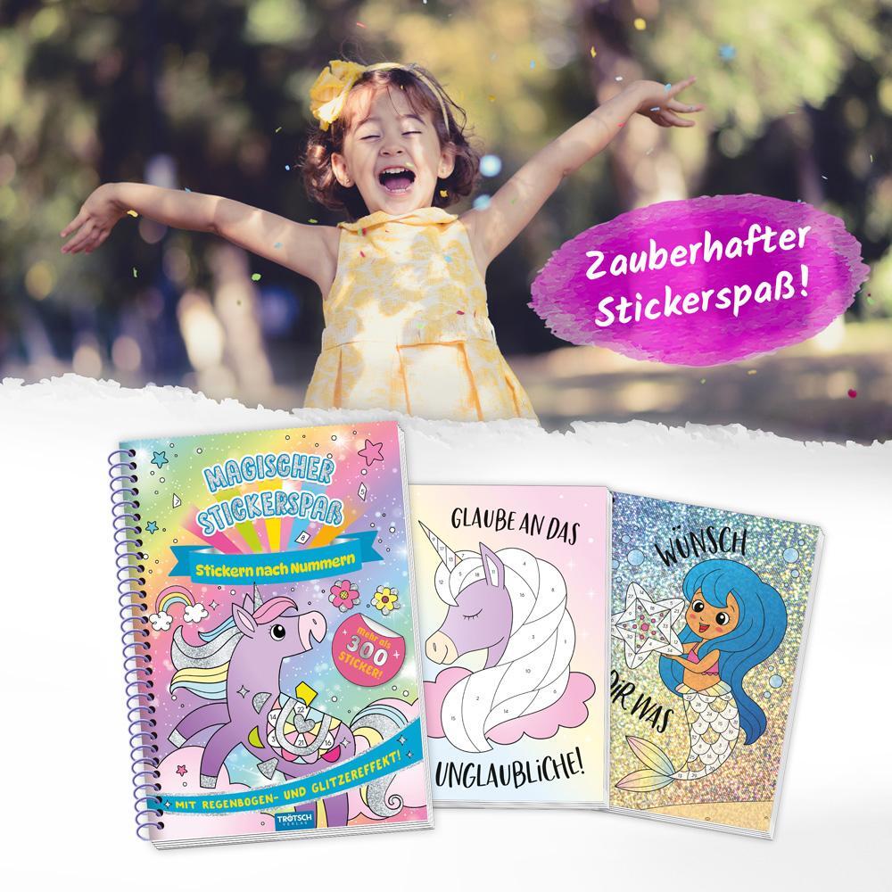 Bild: 9783988021533 | Trötsch Beschäftigungsbuch Stickerbuch Magischer Stickerspaß | KG