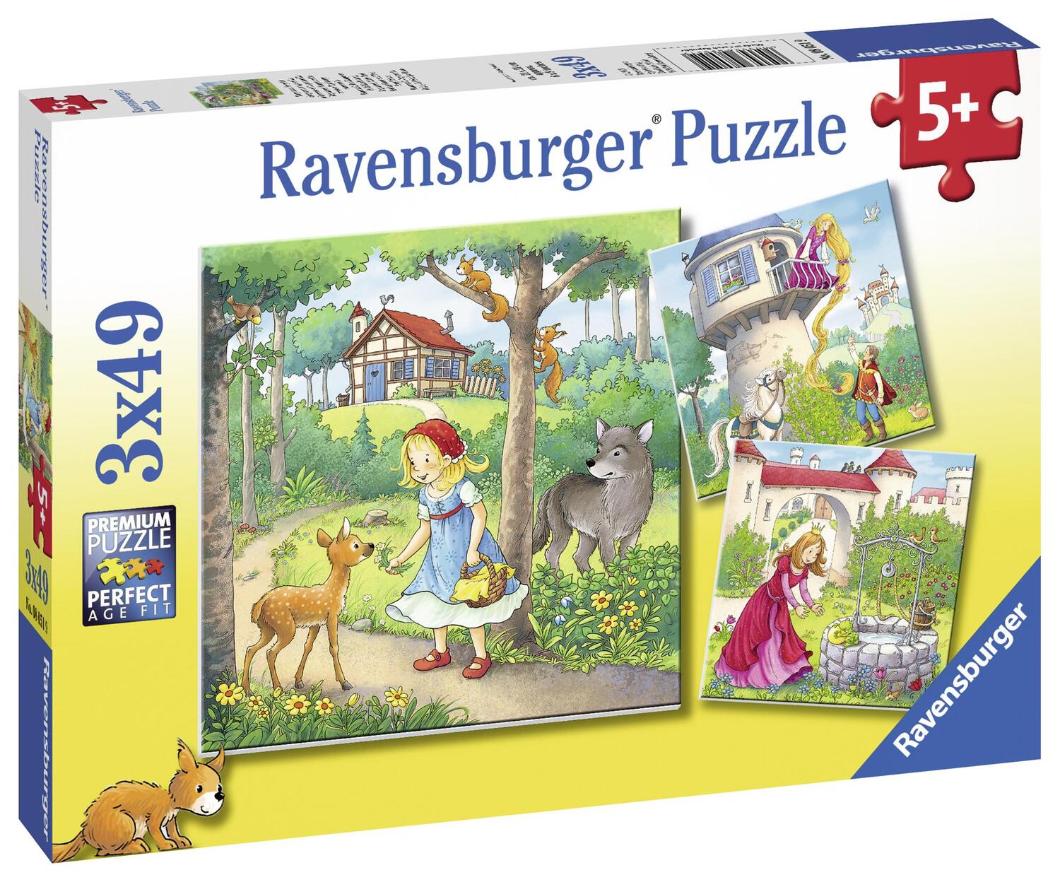 Bild: 4005556080519 | Ravensburger Kinderpuzzle - 08051 Rapunzel, Rotkäppchen & der...