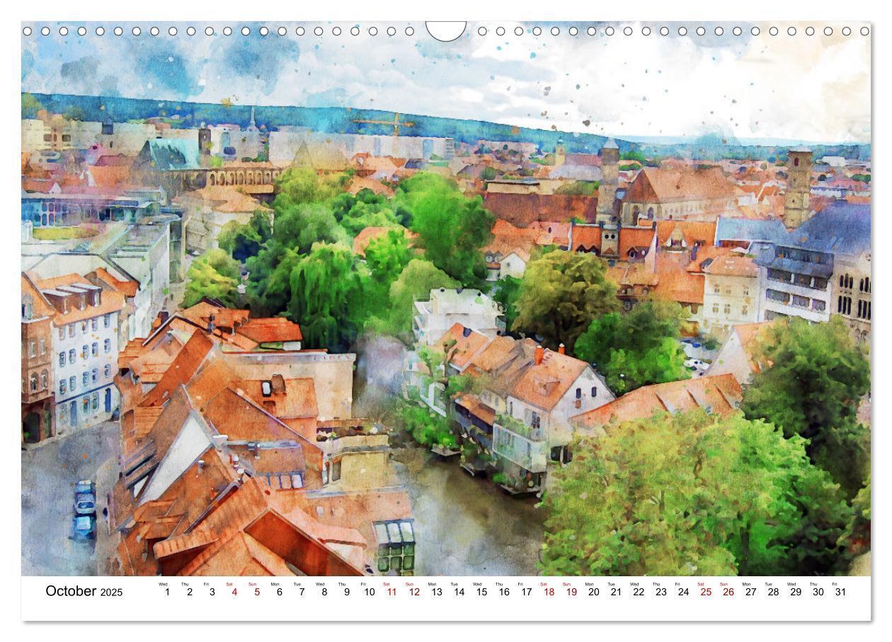 Bild: 9781325935758 | Erfurt - City views in watercolors (Wall Calendar 2025 DIN A3...