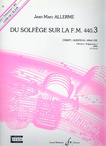 Cover: 9790043051718 | Du solfege sur la F.M. 440.3 Chant/audition/analys | Jean-Marc Allerme