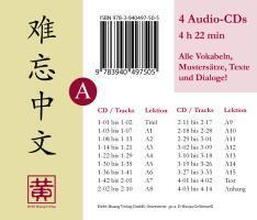 Rückseite: 9783940497505 | Unvergessliches Chinesisch, Stufe A | Sprachtraining | Audio-CD | 2013