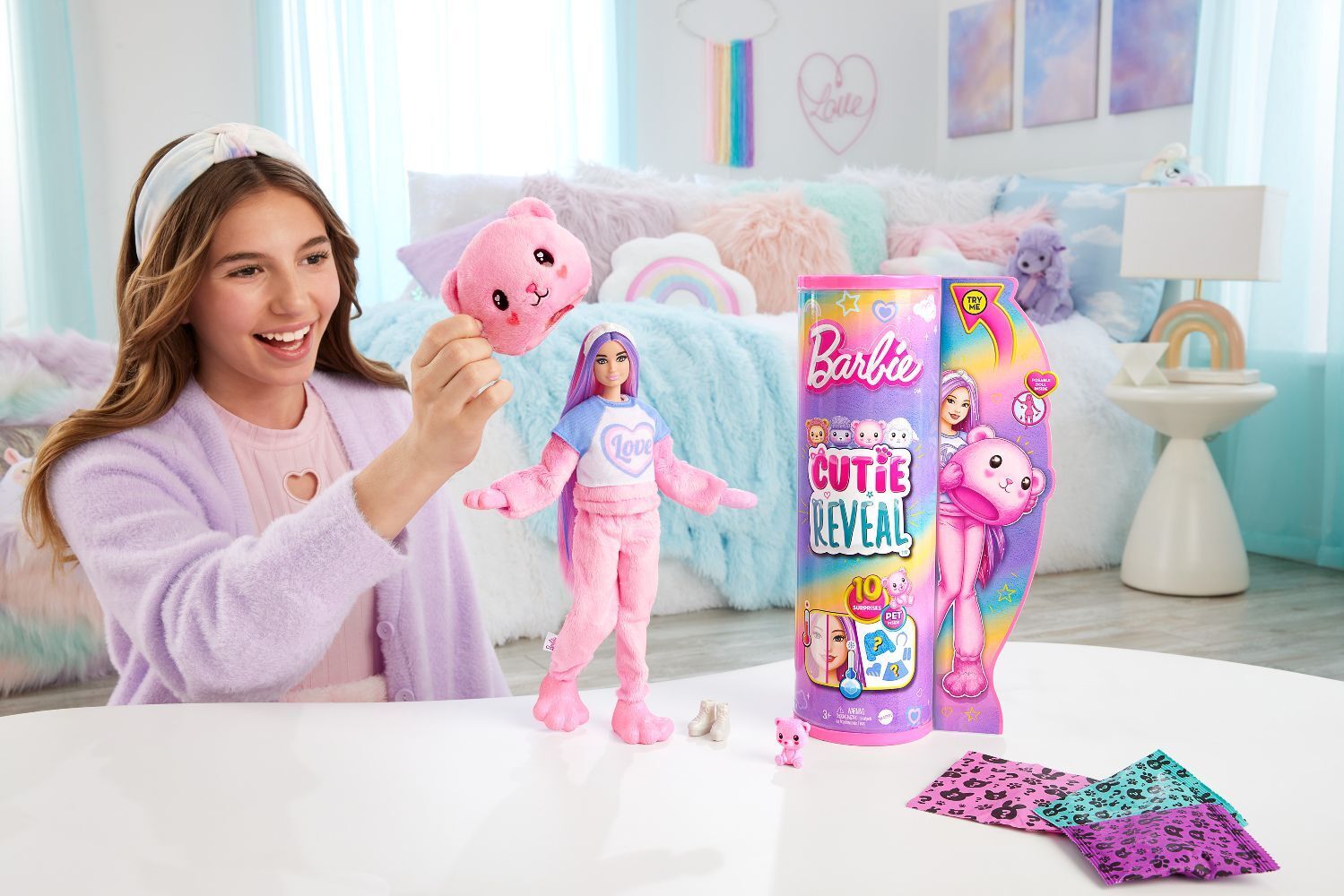 Bild: 194735106974 | Barbie Cutie Reveal Cozy Cute Serie - Teddybär | Stück | Karton | 2023