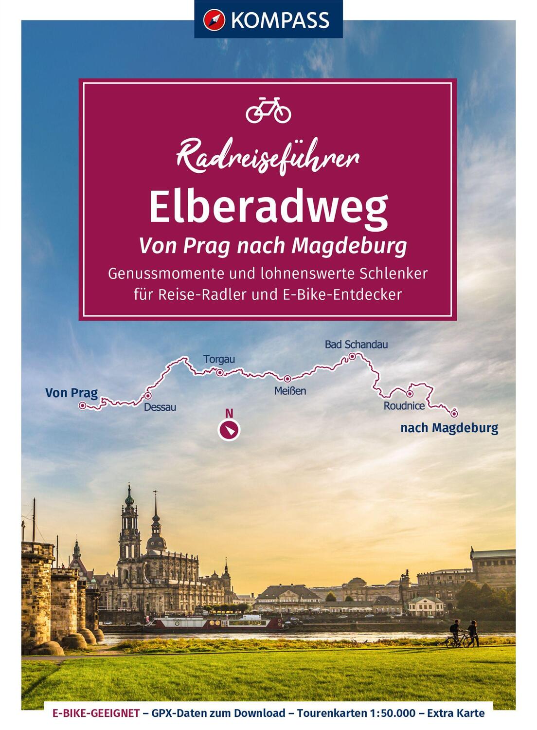 Cover: 9783991216933 | KOMPASS Radreiseführer Elberadweg, Von Prag nach Magdeburg | Buch