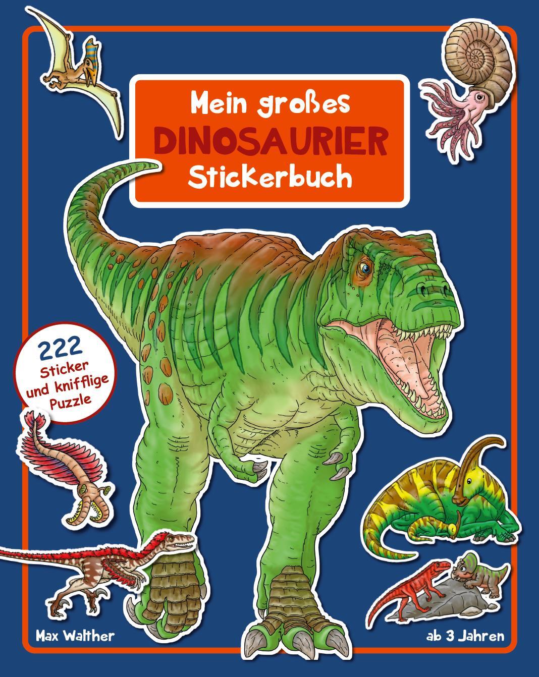 Cover: 9783948638184 | Dinosaurier Stickerbuch | Ab 3 Jahren | Max Walther | Broschüre | 2021