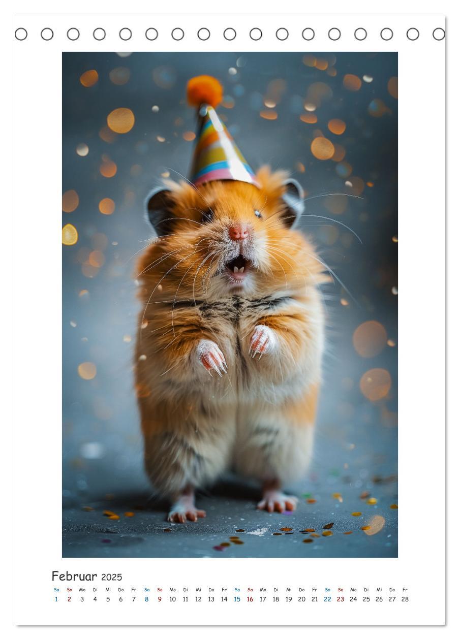 Bild: 9783435086962 | Lustige kleine Hamster (Tischkalender 2025 DIN A5 hoch), CALVENDO...