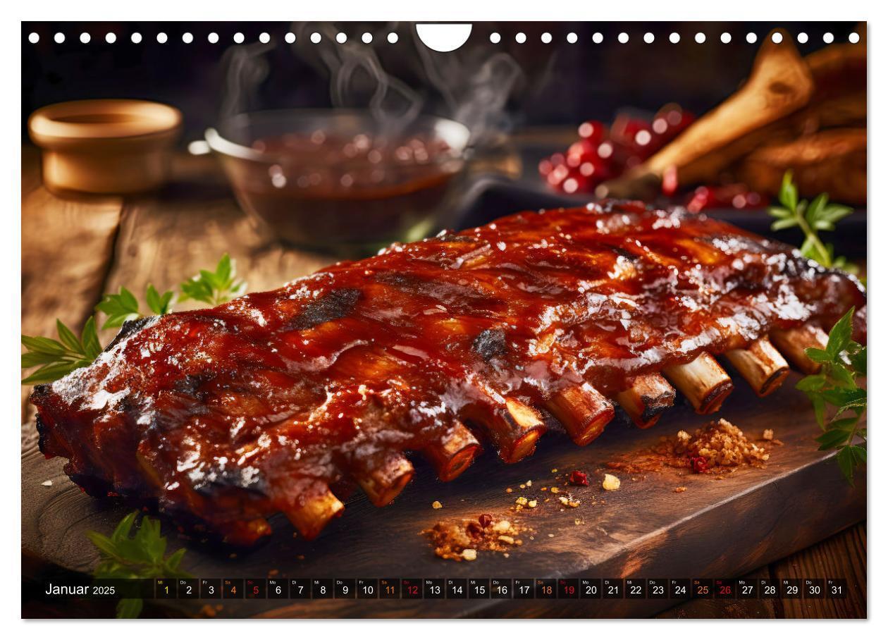 Bild: 9783383847509 | BBQ Feuerzauber - Grillkalender (Wandkalender 2025 DIN A4 quer),...