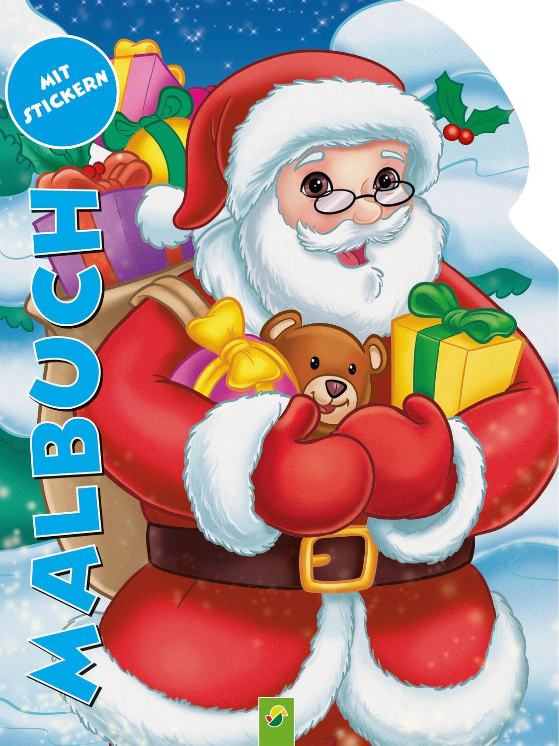 Cover: 9783849940744 | Malbuch Weihnachtsmann | Mit Stickern. Für Kinder ab 4 Jahren | Buch