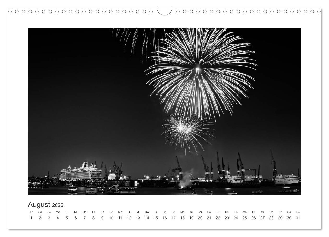 Bild: 9783435653294 | Hamburg in schwarz-weiss (Wandkalender 2025 DIN A3 quer), CALVENDO...