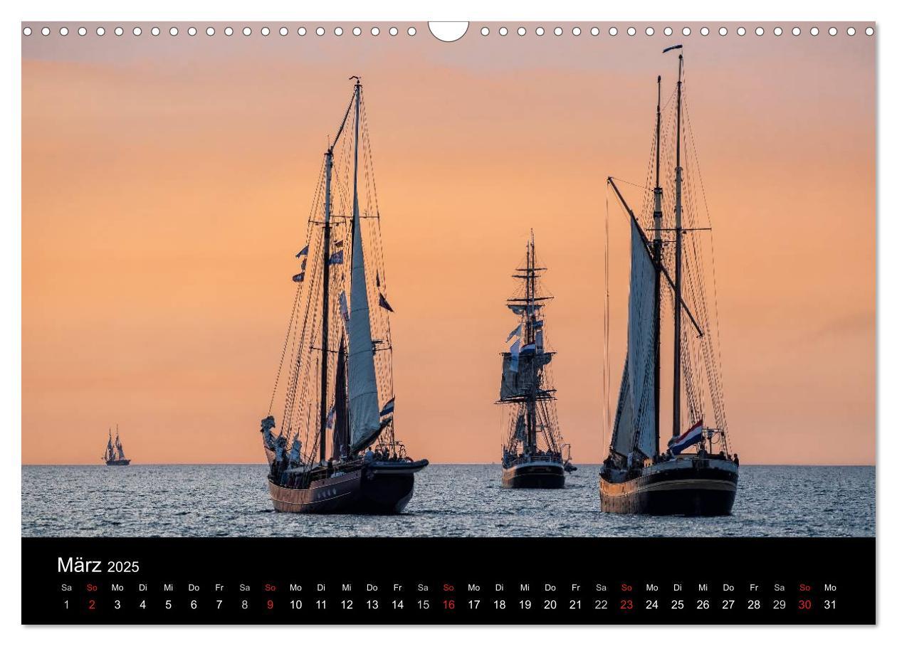 Bild: 9783435581436 | Windjammer auf der Ostsee im Abendlicht (Wandkalender 2025 DIN A3...