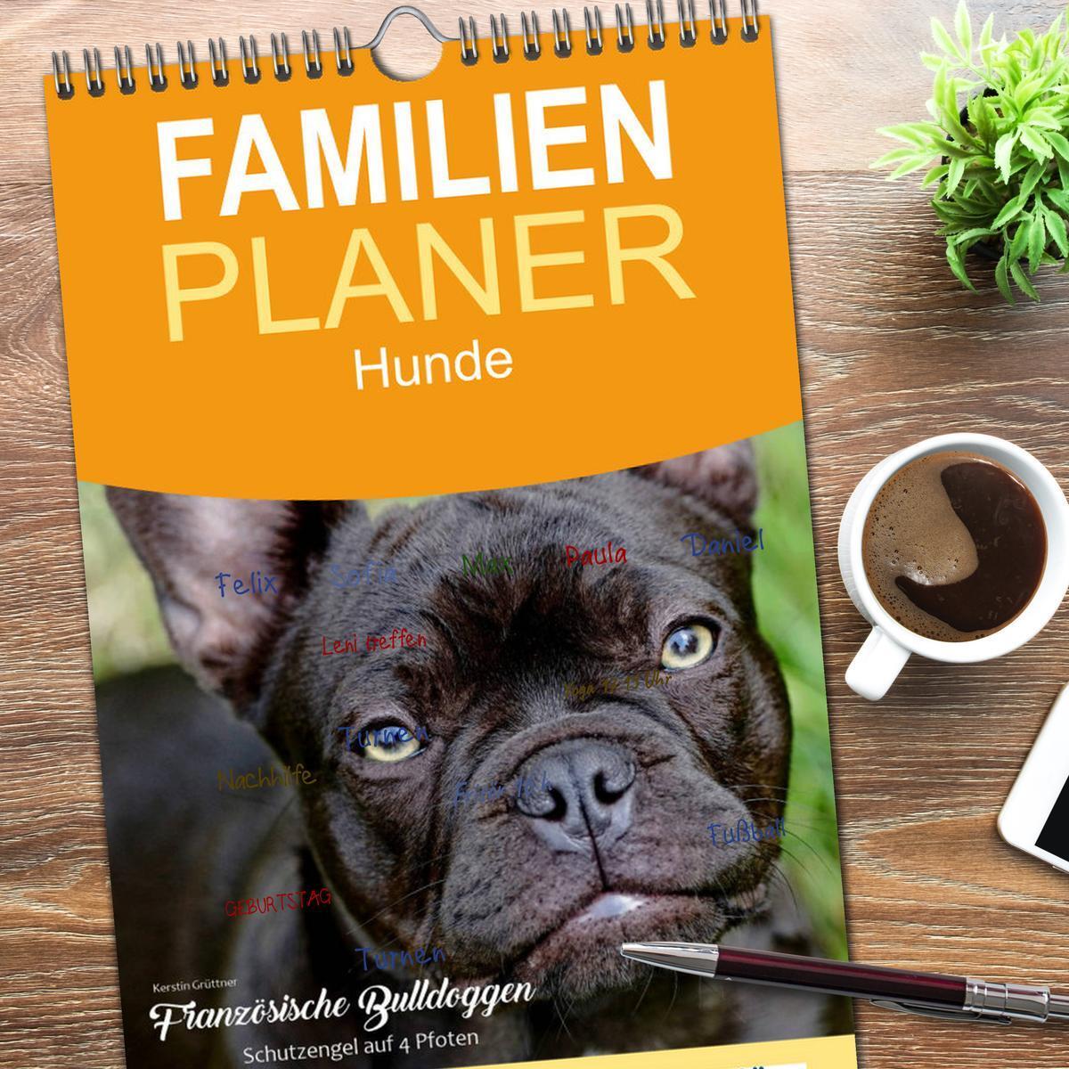 Bild: 9783457117279 | Familienplaner 2025 - Französische Bulldoggen - Schutzengel auf 4...