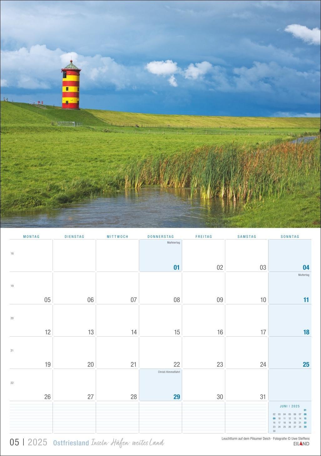 Bild: 9783964023469 | Ostfriesland Kalender 2025 - Inseln · Häfen · weites Land | Eiland