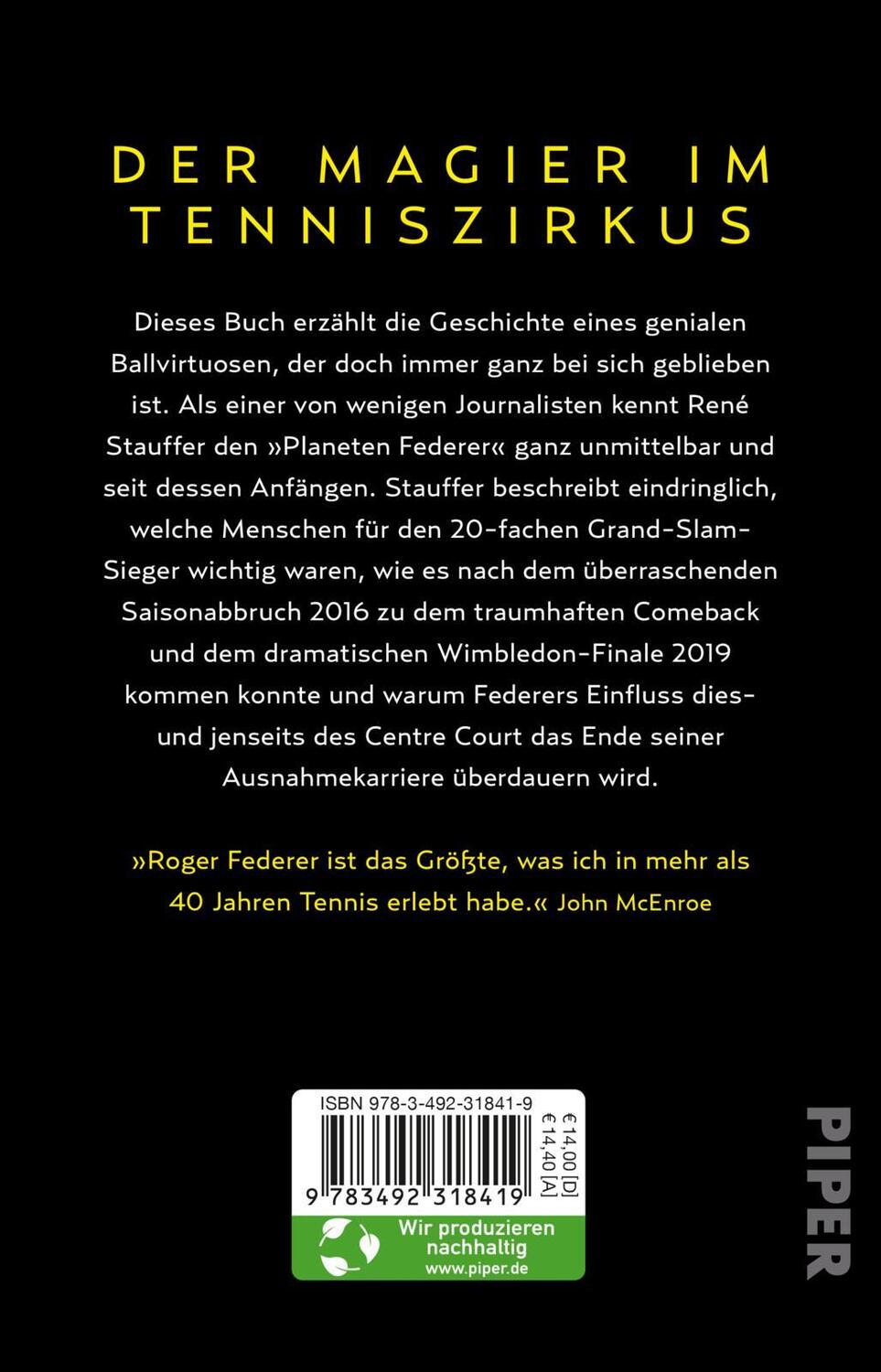 Rückseite: 9783492318419 | Roger Federer | René Stauffer | Taschenbuch | 368 S. | Deutsch | 2021