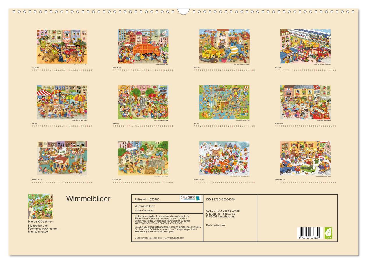 Bild: 9783435834839 | Wimmelbilder (Wandkalender 2025 DIN A2 quer), CALVENDO Monatskalender