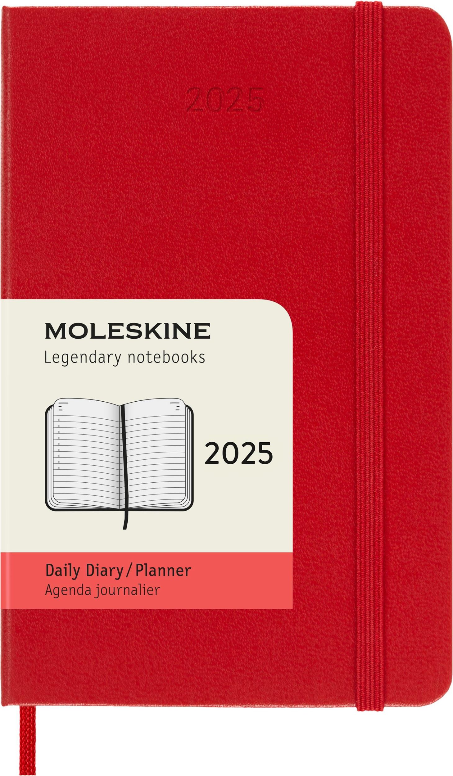 Cover: 8056999270209 | Moleskine 12 Monate Tageskalender 2025, Pocket/A6, 1 Tag = 1 Seite,...