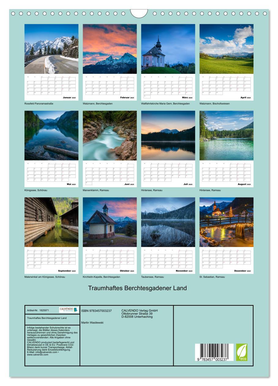 Bild: 9783457003237 | Traumhaftes Berchtesgadener Land (Wandkalender 2025 DIN A3 hoch),...