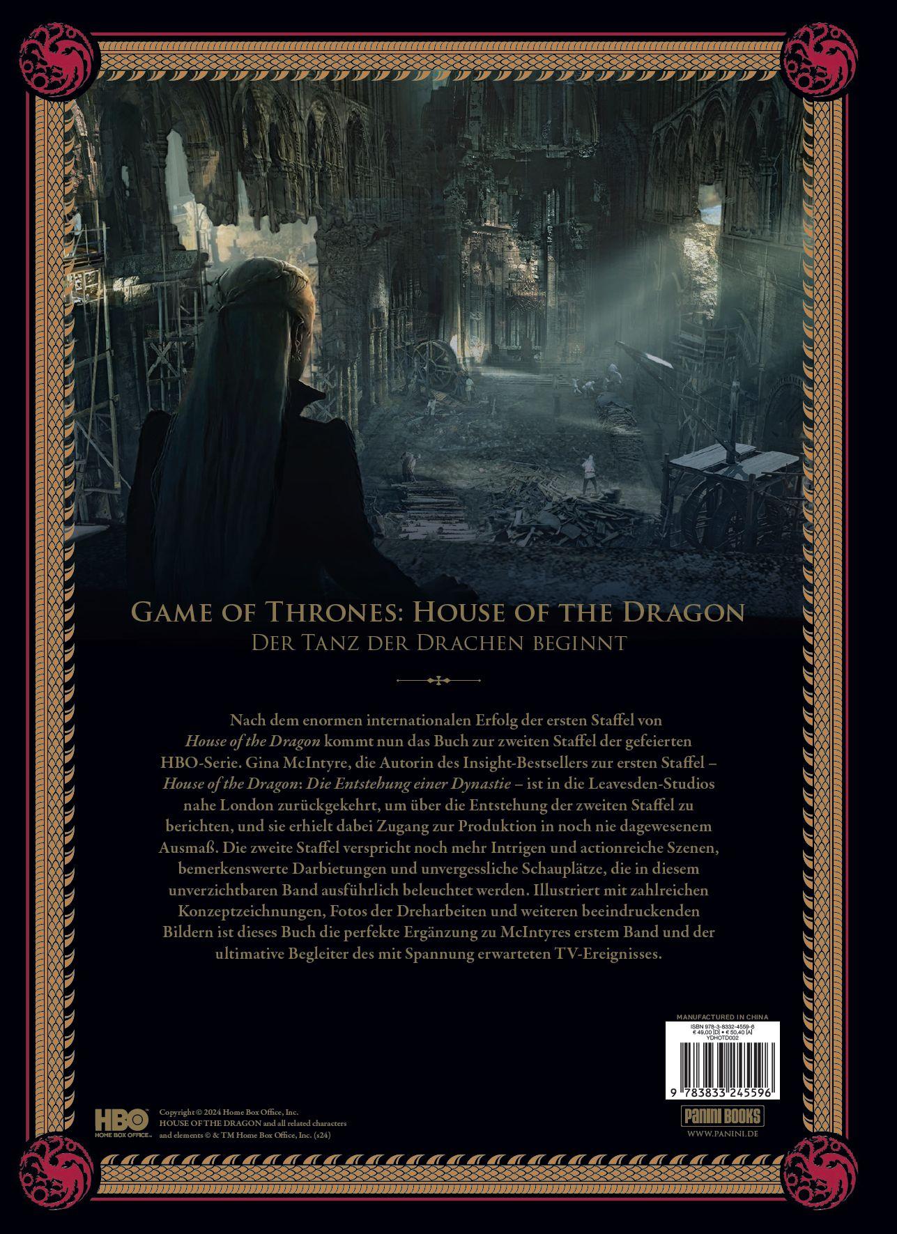 Rückseite: 9783833245596 | Game of Thrones: House of the Dragon (Staffel 2) - Der Tanz der...