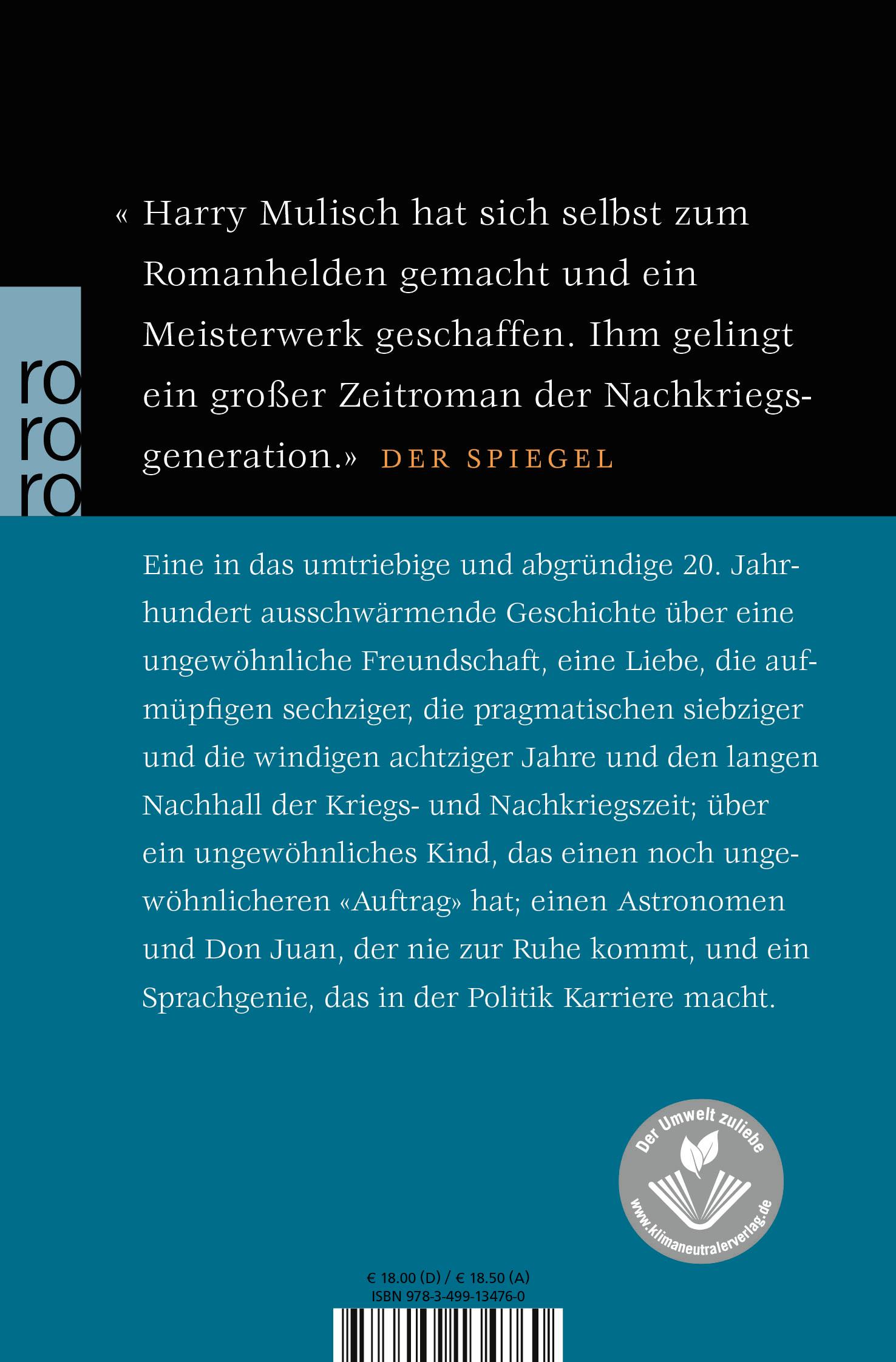 Rückseite: 9783499134760 | Die Entdeckung des Himmels | Harry Mulisch | Taschenbuch | 880 S.