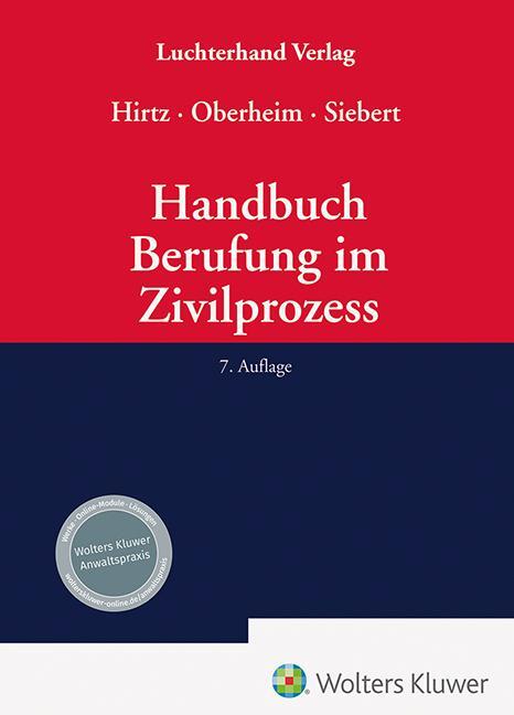 Cover: 9783472097945 | Handbuch Berufung im Zivilprozess | Bernd Hirtz (u. a.) | Buch | 2023