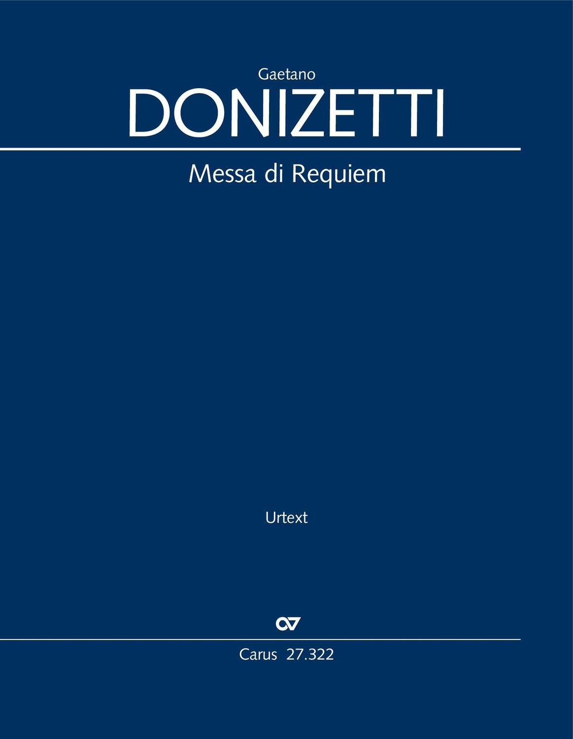 Cover: 9790007248413 | Messa di Requiem (Klavierauszug) | Gaetano Donizetti | Taschenbuch