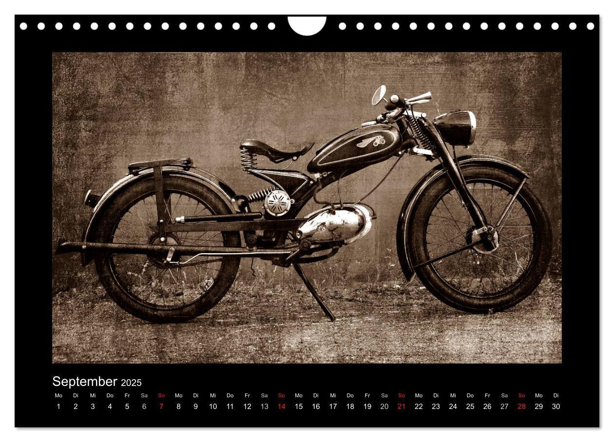 Bild: 9783435839438 | Motorrad Oldtimer (Wandkalender 2025 DIN A4 quer), CALVENDO...