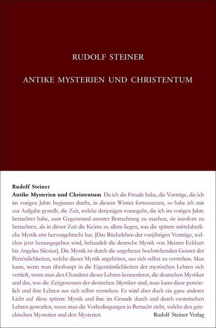 Cover: 9783727408700 | Antike Mysterien und Christentum | Rudolf Steiner (u. a.) | Buch