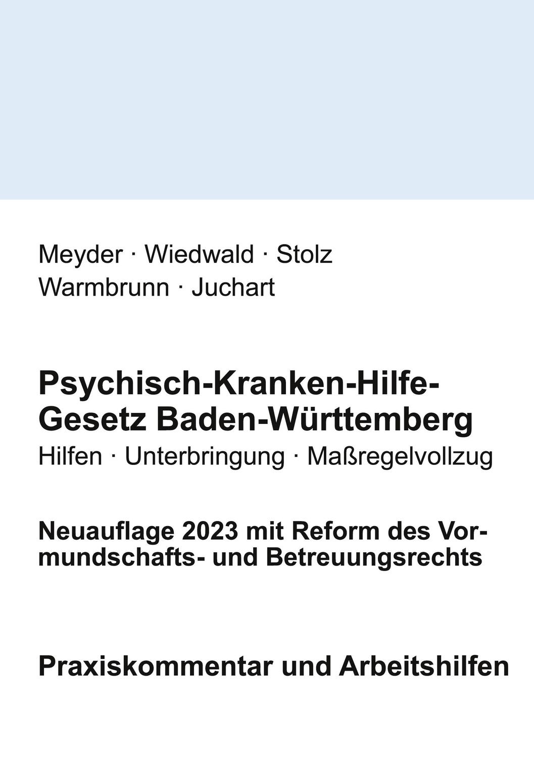 Cover: 9783750423930 | Psychisch-Kranken-Hilfe-Gesetz Baden-Württemberg | Meyder (u. a.)
