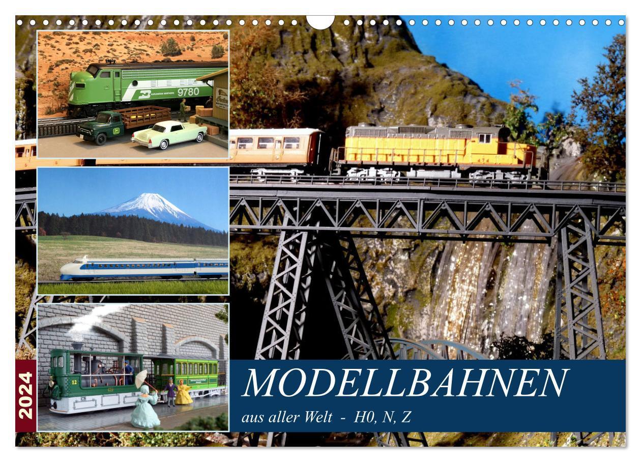 Cover: 9783675494992 | Modellbahnen aus aller Welt - H0, N, Z (Wandkalender 2024 DIN A3...